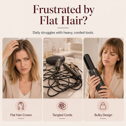 💐Hot Sale-60% OFF🩷Portable Wireless Mini Hair Styler with Comb👩Shape hair in 3 seconds! Create gorgeous hairstyles anytime anywhere.