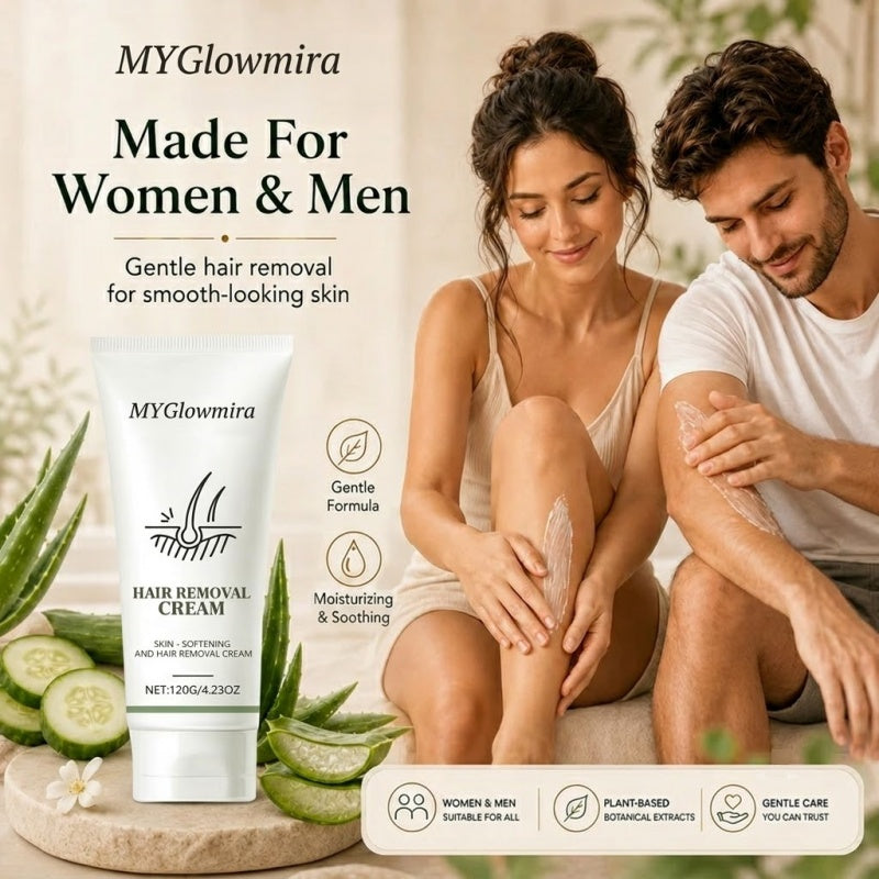 Natural Gentle Hair Removal Cream | For Women & Men, Sensitive Skin