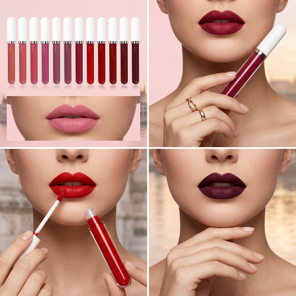 💜MYGlowmira 10Pcs Matte Waterproof  Long Lasting Lip Gloss