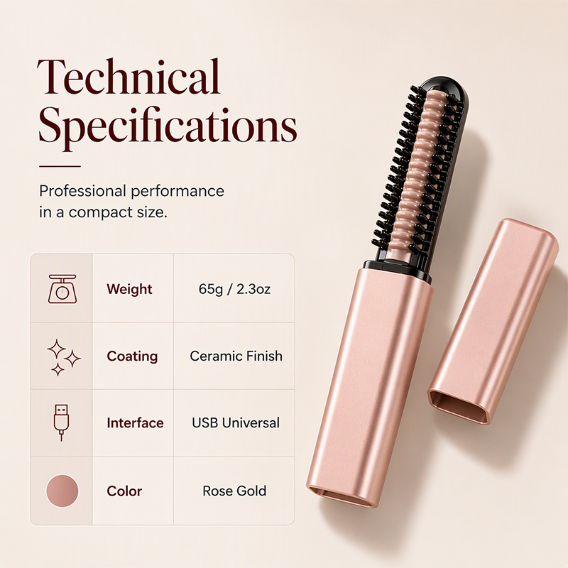 💐Hot Sale-60% OFF🩷Portable Wireless Mini Hair Styler with Comb👩Shape hair in 3 seconds! Create gorgeous hairstyles anytime anywhere.