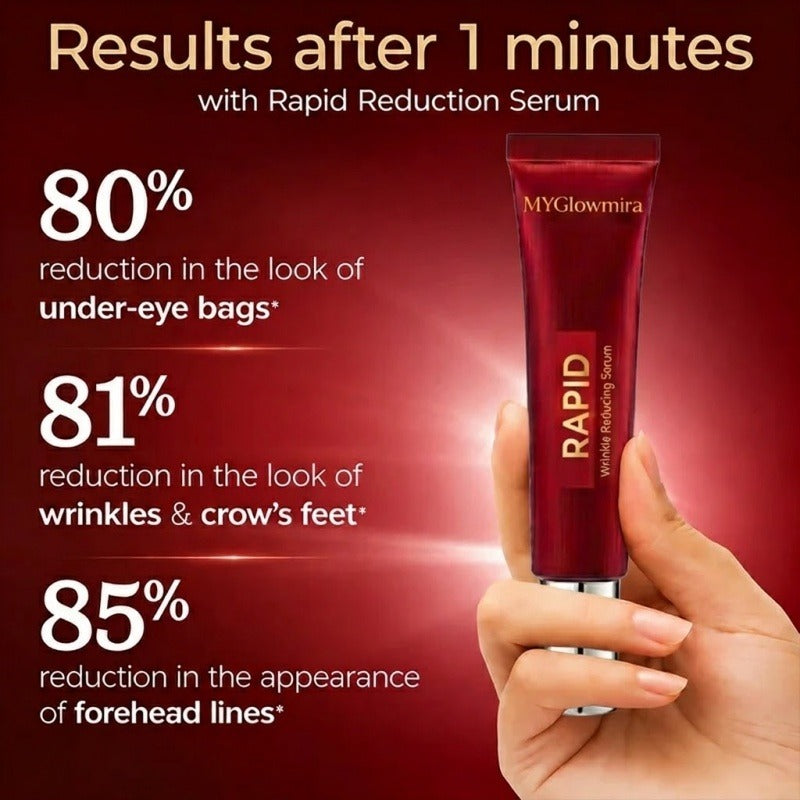 Results in 60 Seconds - MYGlowmira Rapid Wrinkle-Reducing Serum for Wrinkles, Bags & Dark Circles