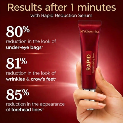 Results in 60 Seconds - MYGlowmira Rapid Wrinkle-Reducing Serum for Wrinkles, Bags & Dark Circles