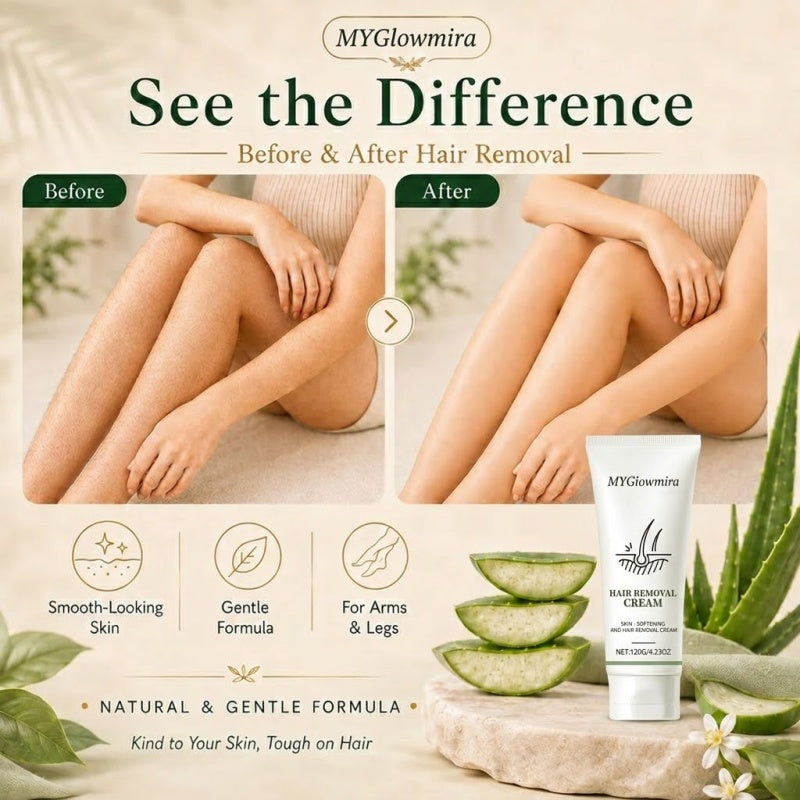 Natural Gentle Hair Removal Cream | For Women & Men, Sensitive Skin