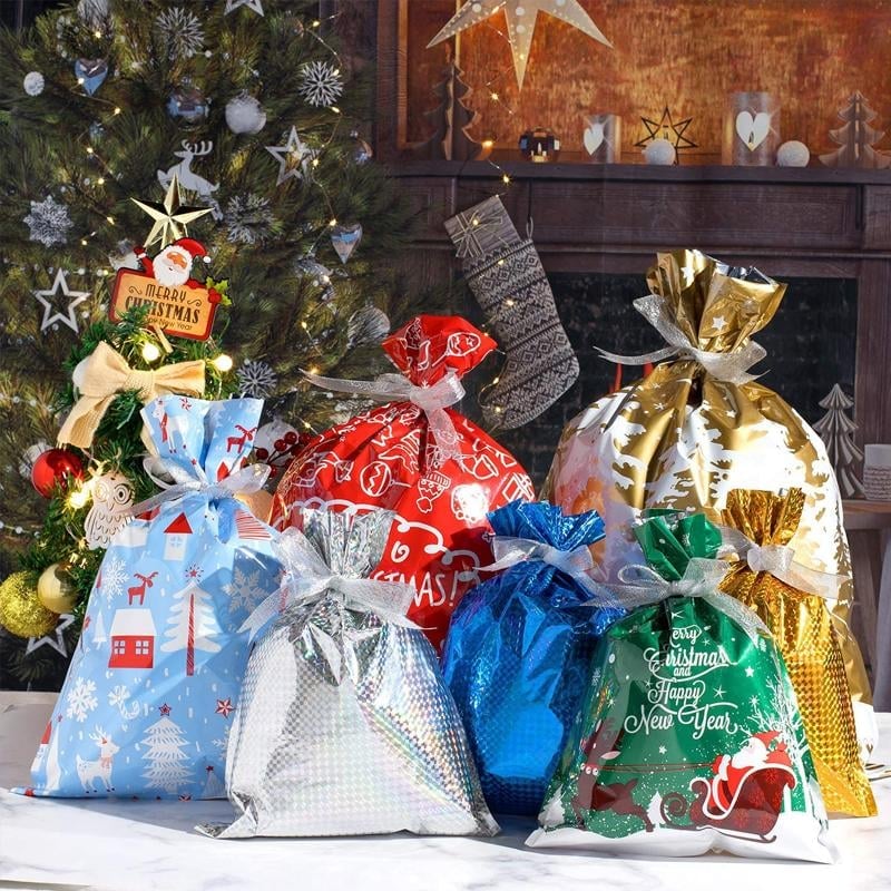 🎄Drawstring Christmas Gift Bags 🎅Christmas Early Bird Offer: 50% OFF!